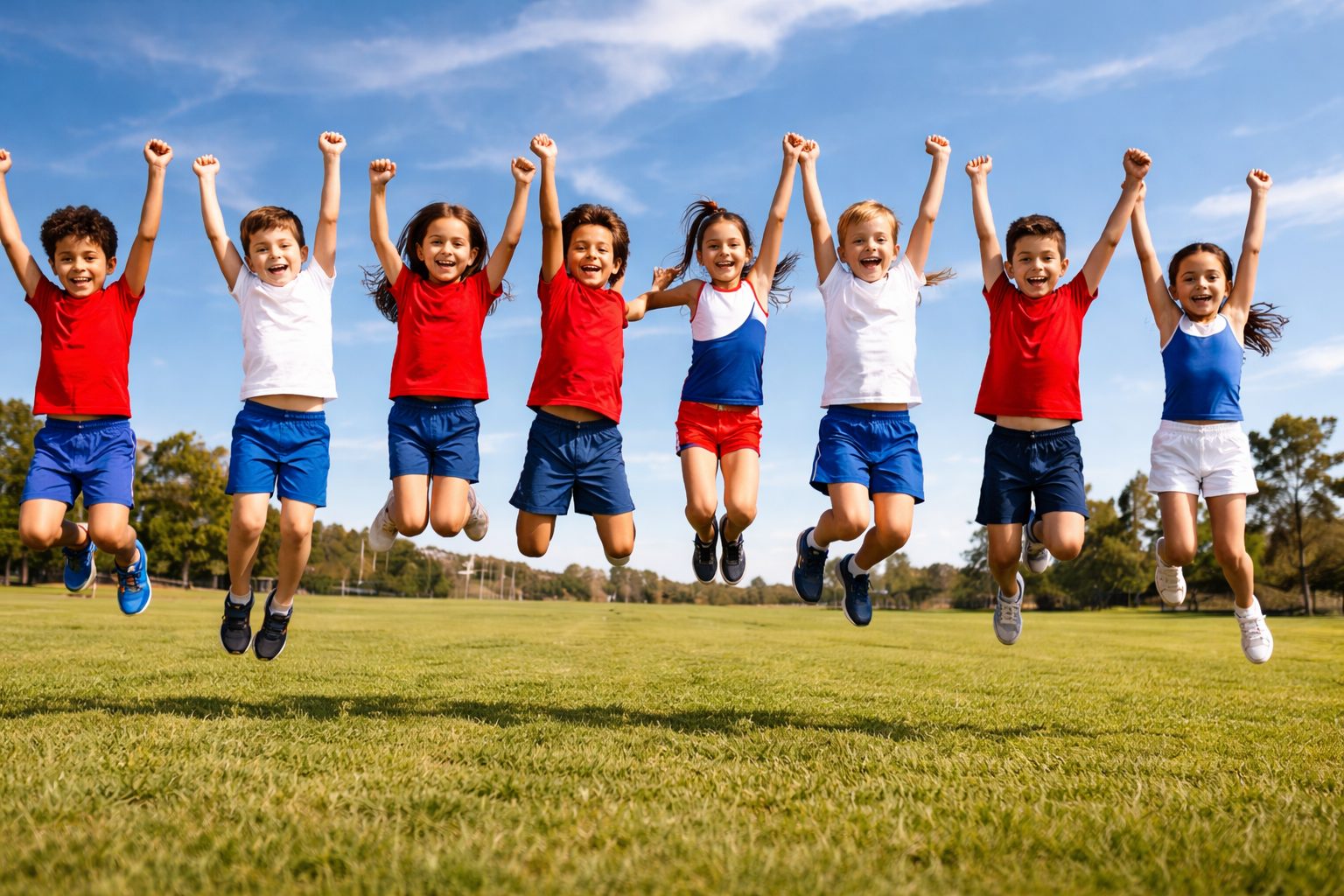 Niños practicando múltiples deportes en Chile